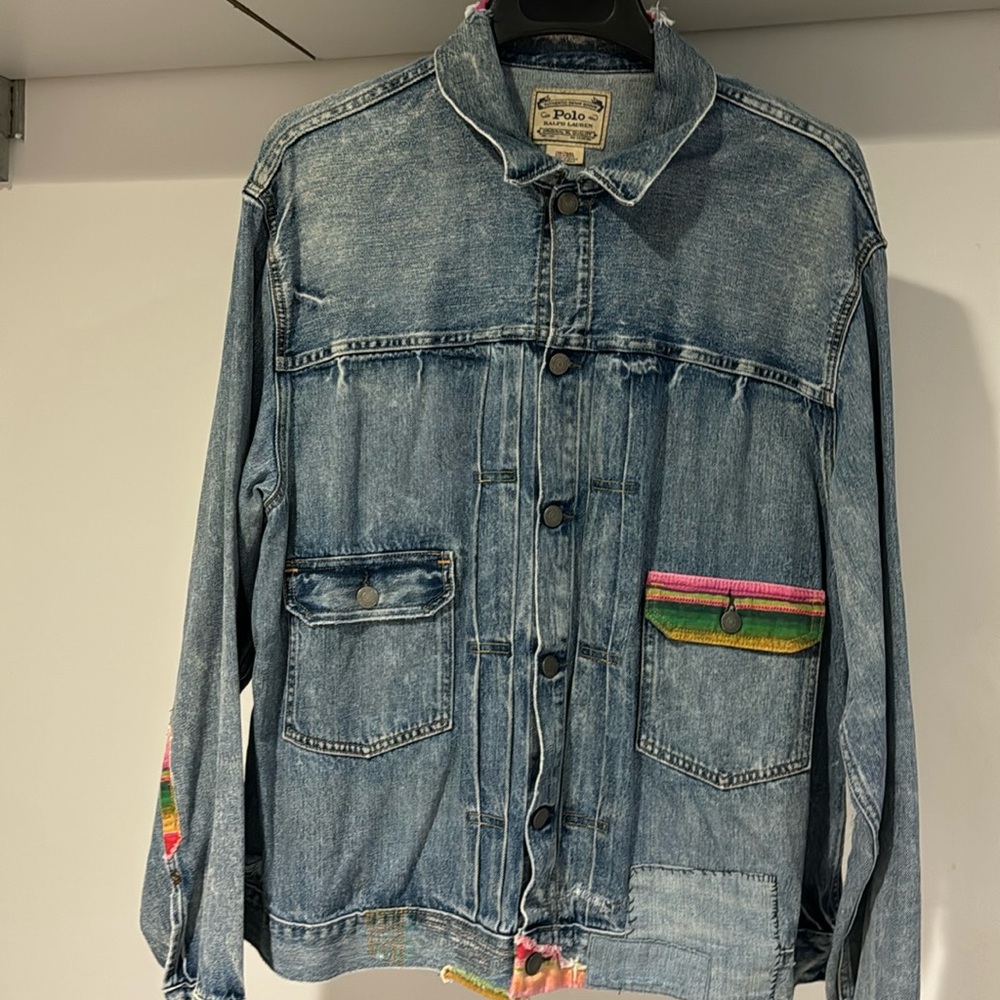 Polo Ralph Lauren Denim Serape Trucker Jacket 1X Big and Tall NWOT